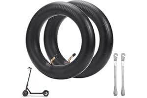fastvert Chambre à air 10x2.5 Plus épaisse 2 pcs pour trottinettes(avec 2 démonte pneus, Facile à remplacer)