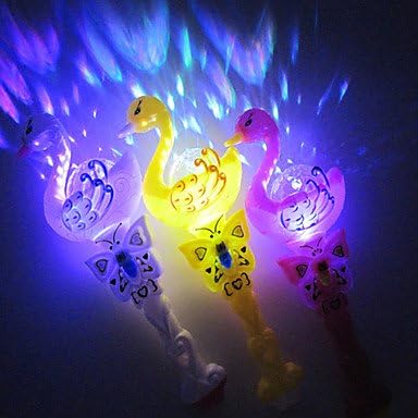 CLCJW Creative lighting,Valentine's day gift ideas projection magic wand toy Swan star LED spot lamp night light (random colors)