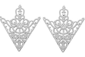 FROINY 2 Unids Vintage Moda Triángulo Camisa Cuello Pin para Hombres Hojado out Crown Broche Corner Emblema Joyería Accesorios