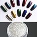 Nail Powder Mirror LuckyFine Magic Mirror Chrome Effect Metallic Powder Set Nail Art Additive Pigment Sliver silver
