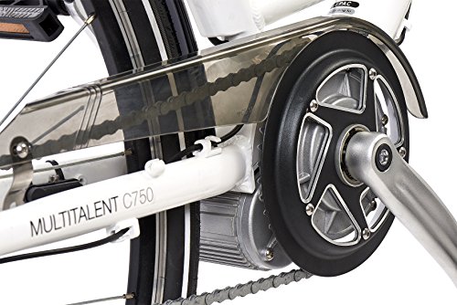 Telefunken E-Bike Damen, Elektrofahrrad 250W und 10Ah, 36V Lithium-Ionen-Akku, Shimano Nabenschaltung – Pedelec Citybike leicht, Alu in Weiß, 7 Gang, Reifengröße: 28 Zoll - 8