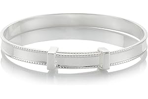 Molly Brown London Sterling Silver Heritage Expandable Bangle. Christening Bangle | Baby Jewellery | Baby Keepsake | Baby Shower Gift​​​