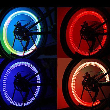 Preisvergleich Produktbild NJDSVBDKJ® Bewegung aktiviert blinkt Mehrfarbige LED-Scheinwerfer Rad für Fahrrad