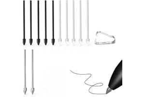 XIFLLIFE Pen Tips Replacement for Kindle Scribe Pen 12PCS, Nibs Compatible with Remarkable 1/2 Plus Stylus 4096 Levels Pressure with Pencil Clip(No Worn Out 2 Titanium Tips 5 Felt nibs and 5 Plastic Tips）
