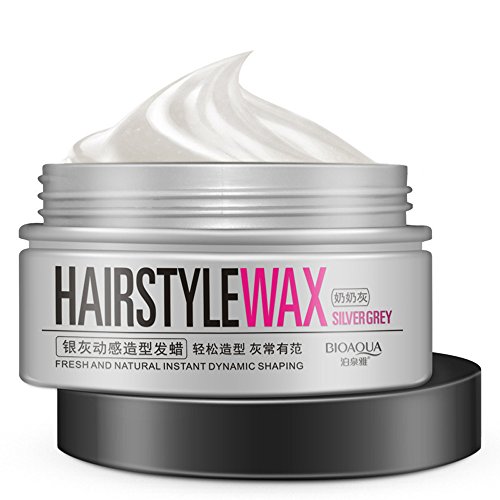 Yitla Haar Farbe Wachs Schlamm Farbstoff Färbung Creme,Silber-grau