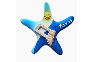MUYU Magnet 3D Naxos Grèce Souvenir Aimant de réfrigérateur, Home Autocollant pour décoration de Cuisine magnétique et Naxos Grèce Aimant de réfrigérateur Cadeau Souvenir de Voyage et de Collection