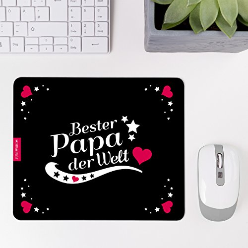 Wandkings Mousepad / Mauspad mit Schriftzug „Bester Papa der Welt“ – Design wählbar – ideales Geschenk für Väter – MOTIV 3 - 3