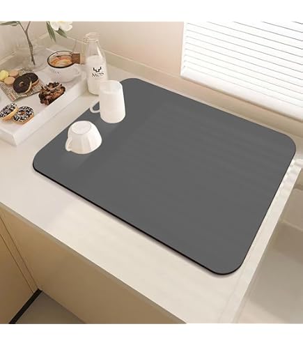 Tapis égouttoir Microfibre 30x40 Cm - Absorbant, Sèche Vite, Protège Le Plan De Travail De La Cuisine