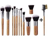 L'ensemble comprend une brosse pour le maquillage des yeux, pour le fard à joues, pour la poudre ainsi que pour les cils .