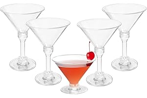 SLTAXAR 30 PCS Copas de Martini de Plástico Reutilizables 150 ml, Copas de Plástico para Cóctel, Vaso Cóctel para Margarita Clásica, Espresso o Postre, Vaso Martini para Fiestas, Bodas y Cumpleaños