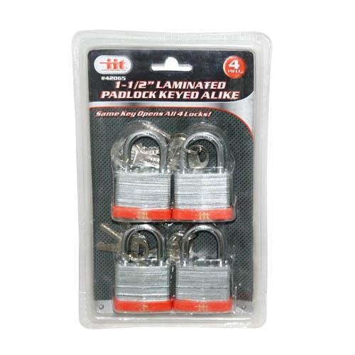 Preisvergleich Produktbild IIT 42065 laminiert Vorhängeschloss Set, 1 1 / 2 Zoll