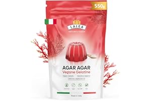 LALEA Agar Agar Pulver 550g - Veganes Gelatinepulver - Glutenfrei, Pflanzliche Gelatine - Premium Qualität für Geliermittel und Verdickungsmittel,HALAL, KOSCHER UND KETO