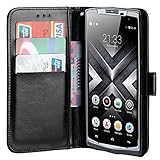 Smartphone con batteria lunga durata 30 Raiphy Custodia in pelle Per Oukitel K10000 Pro , Custodia in pelle Protettiva con Slot per Scheda e Funzione di Supporto (Nero)