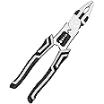 RECTITUDE 5-in-1 Multifunctional Stainless Steel Wire Stripping Plier | Wire Puller Plier | Cable Looping | Splitting | Cutting Pliers | Electrical Stripping Tool Wire Stripper & Crimping Tool