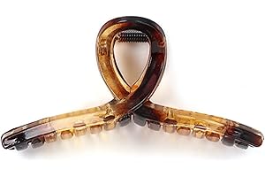 Olakin Pinzas Para el Pelo, Garra de Pelo de Antideslizantes, Hair Claw para Mujeres y Niñas (Amarillo Transparente)