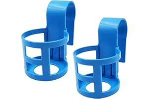 WANGCL 2 soportes para bebidas de piscina, portavasos multifuncionales de plástico, portavasos colgante para piscinas sobre el suelo (redondo)