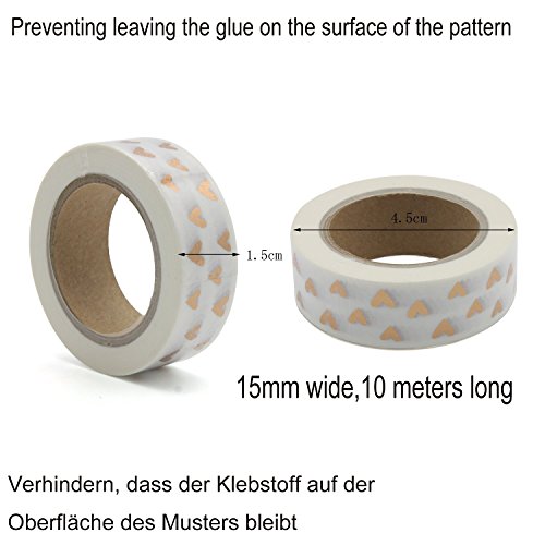 Yuyikes DIY Dekorative Washi Klebeband 6 Rolls Dekoband Masking Tape Klebeband Scrapbooking - 4