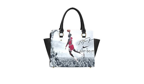 Angelinana Just Do It Michael Jordan Custom borsetta moda borsa a tracolla  in pelle PU borse da donna : Amazon.it: Scarpe e borse