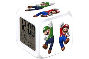 R-timer New Super Mario, Sveglia con allarme, con luce LED luce notturna, accessori per adolescenti