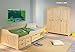 Produktbild Set 2-teilig Kleiderschrank Bern + Bett Maxima Kiefer natur lackiert