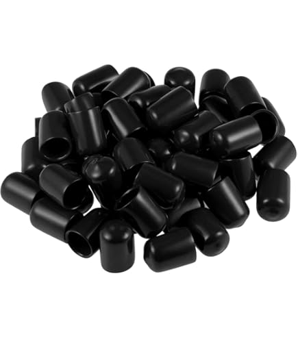 5 Cappucci Terminali In Gomma Nera 30mm - Protezione Per Viti, Tubi E Cavi - Foto 10