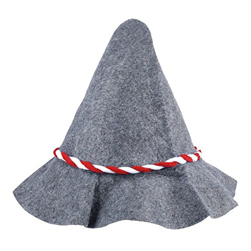 S/O Seppelhut Rot/Weiße Kordel Filzhut Trachtenhut Seppel Hut Bier