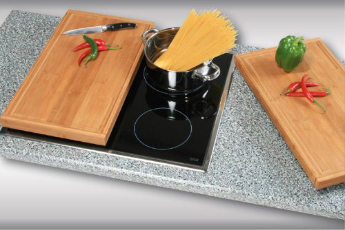 Kesper Abdeckplatte, Schneideplatte, Ofenabdeckung, aus FSC®-Bambus, Maße: ca. 500 x 280 x 40 mm