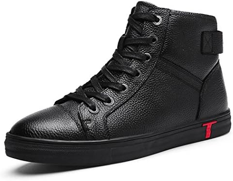 ZQ@QXWinter leather shoes high for leisure comfortable size plus velvet men Martin boots,With velvet,48