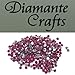 300 x 1mm Burgundy Round Diamante Loose Flat Back Rhinestone Gems - created exclusively for Diamante Crafts