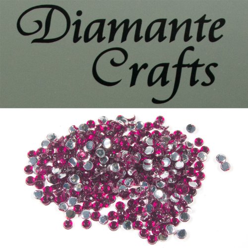 300 x 1mm Burgundy Round Diamante Loose Flat Back Rhinestone Gems - created exclusively for Diamante Crafts