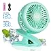 Produktbild Clip Ventilator mit Batterie, Klein Portable Tischventilator Batteriebetrieben USB Powered,Mini Lüfter mit Akku für Kinderwagen Auto Büro Laptop Outdoor Camping (GREEN)
