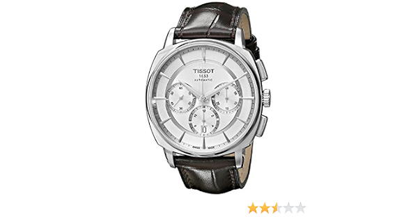 Tissot uomo 'T Lord' argento quadrante cinturino in pelle marrone  cronografo automatico Watch t059.527.16.031.00 : Amazon.it: Orologi