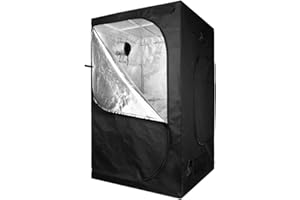 DERNORD Tente de culture d'intérieur - 60 x 120 x 150 cm - 6000D réfléchissant Mylar - Chambre de culture hydroponique