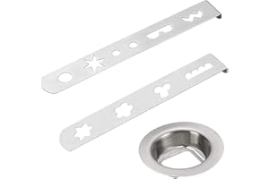 THIREI Spritzgebäckvorsatz, 3 Stück Spritzgebäckvorsatzostfreier Stahl, Gebäckvorsatz,zur Herstellung von Gebäck und Keksen, Spritzgebäck, 8 Muster, Fleischwolf Spritzgebäck