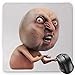 Produktbild BGLKCS Humor Mauspads Mouse Pad, Scary Internet Meme with Why You No Expression Angry Trolling Chat Digital Design Print, Standard Size Rectangle Non-Slip Rubber Mousepad, Peach