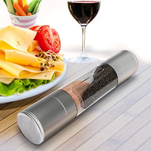 confronta il prezzo iNeibo macina pepe e sale 2 in 1 /macinino manuale per vari spezie con acciaio inox di alta qualità con meccanismo in ceramica miglior prezzo