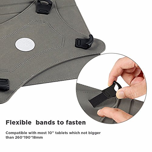 Samsung Galaxy Tab A (2016) 10.1 Hülle, Easyacc Samsung Galaxy Tab A 10.1 T580N/ T585N 360 Grad Drehung Schutzhülle Flip Case Book Cover Hüllen Ledertasche lederhülle mit Standfunktion (Schwarz, Kunstleder, 360 Grad Drehung) - 5