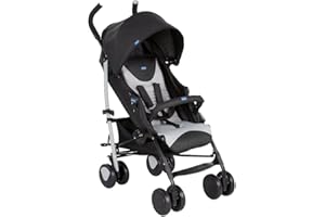Chicco Echo Stroller, Stone, Birth to 22kg, Foldable, Lightweight, Lay-Flat, 1 Count (Pack of 1)