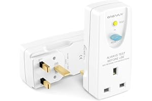 OAONAN RCD Plug Safety RCD Adaptor, 5 Years Warranty, UK British Standard with Circuit Breaker Safety Protection for Pool Pump, Power Pressure Washer, Air Conditioner, Hair Dryer, Power Tools