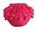 BuyHere Baby Girl's Cotton Lace Ruffle Underpants,Red,Medium Size