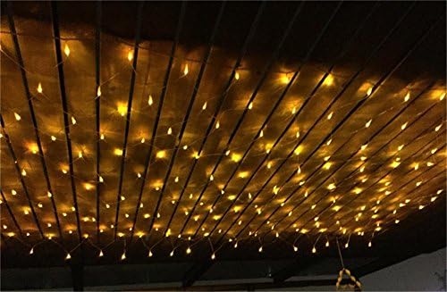 KRISMILEN Net Christmas Fairy Lights 3M*2M 204LEDs Warm White Waterproof 8 Modes Outdoor Indoor Christmas Party Wedding , 3*2