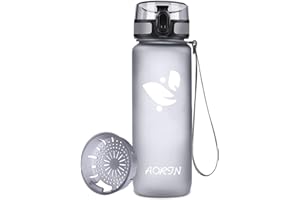 AORIN Butelka do picia – 350 ml/500 ml/750 ml/1 l, butelka na wodę, nie zawiera BPA i tritanu, szczelna, sportowa, dla dorosłych, dzieci, fitness, biegania, jogi, jazdy na rowerze, aktywności na