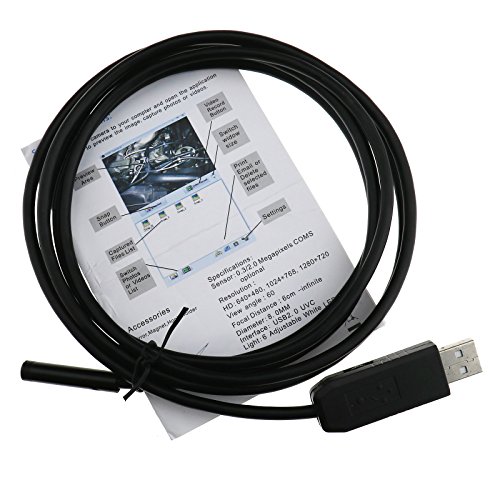 ENET New 2M Mini USB 6LED Endoscope 7MM Inspection Video Camera Waterproof Borescope