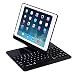 Produktbild LIGHTOP Tastatur Fall 9,7 Keyboard Case drehbare Drahtlose Bluetooth Hintergrundbeleuchtung 360 Dual Axi Tastatur Abdeckung mit Auto Wake/Sleep iPad für iPad 2017, iPad Pro 9.7, iPad Air 2