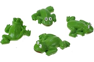 FLORAL-DIREKT 36 Frösche grün 2,9x2cm mit Klebepunkt Frosch Polyresin Klebefrosch Streuteile