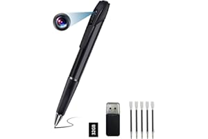 SAKALAKA Spy Hidden Pen Camera, 1080P HD Mini Camera Hidden Pen Portable Pocket Spy Camera with Picture Taking and Video recording, Mini Nanny Cam for Home, Office, Class(Included 32GB SD Card)