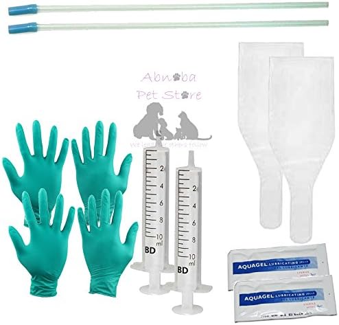 AbnobaAlpha Dog 11" Flex Tip Artificial Canine Insemination Tube Kit Dog Breed AI Sheath Straws Rodl