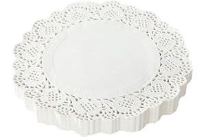HugeDE 150 Pcs 12 Inches Round White Paper Doilies Cake Lace Paper Placemats Large Food Paper Doilies Decorative Table Doilies for Dessert