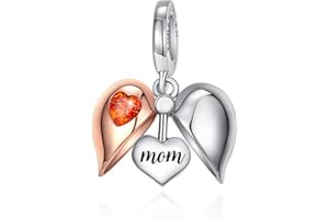 FOREVER QUEEN Amour Maman femme Charm Bead 925 Sterling Silver Silver Heart Charm Pendentif Compatible avec des bracelets…