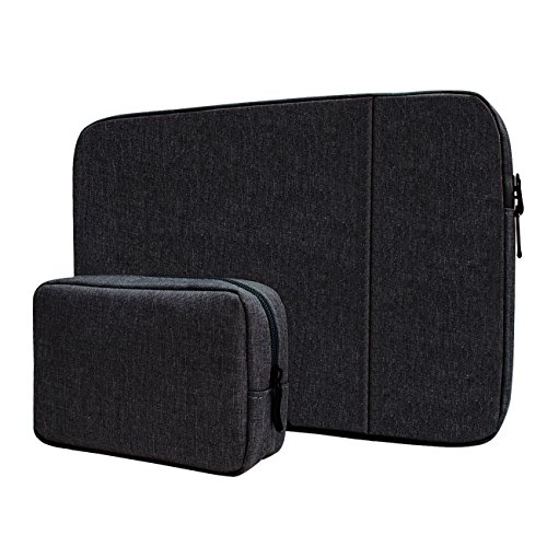 YOCOWOCO 13 Zoll 13,3" Zoll Laptop-Taschen Schutzhülle Macbook Tasche mit Reißverschluss Tragetasche mit extra Beutel,Schwarz
